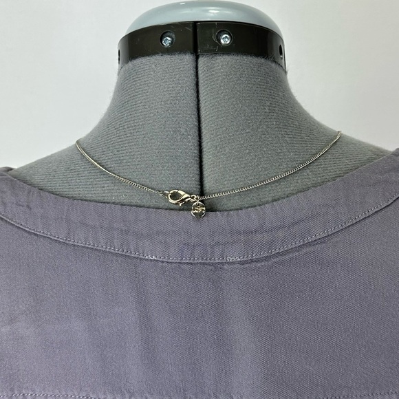 LOFT Silver Tone Necklace with Gem Pendant 33” - Picture 4 of 7